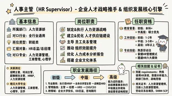 人事主管 - 企业人才战略的推手，组织发展的核心引擎