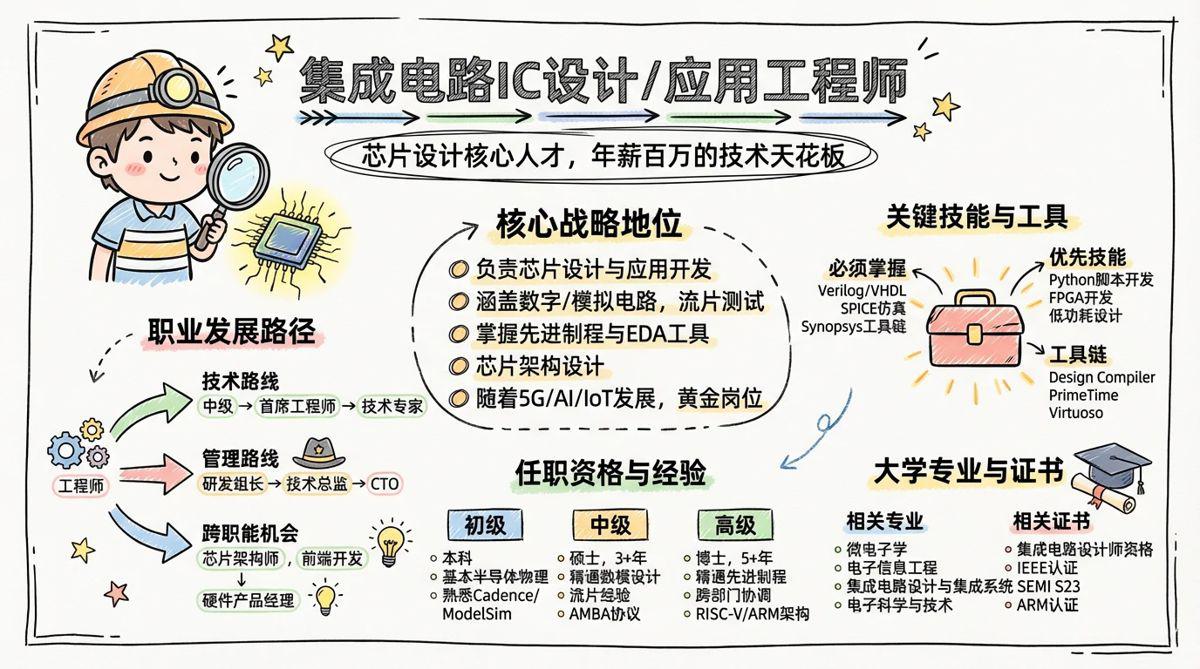 集成电路IC设计/应用工程师 - 芯片设计核心人才，年薪百万的技术天花板