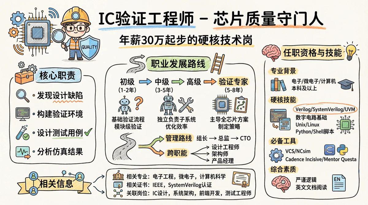 IC验证工程师 - 芯片质量守门人，年薪30万起步的硬核技术岗
