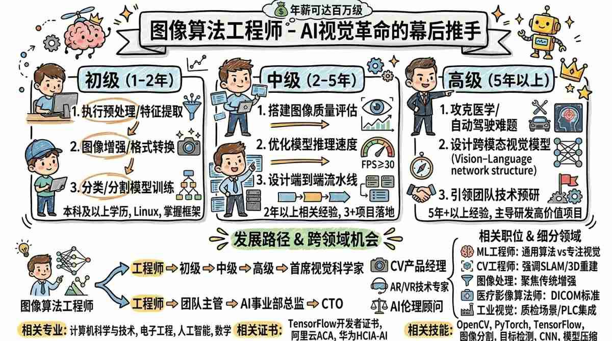 图像算法工程师 - AI视觉革命的幕后推手，年薪可达百万级