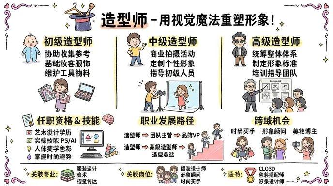 造型师 - 用视觉魔法重塑形象，引领潮流风向标
