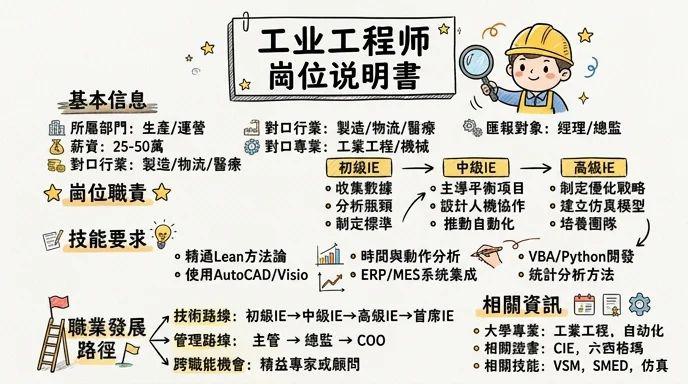 工业工程师 - 优化流程的效率专家，年薪25-50万的核心岗位