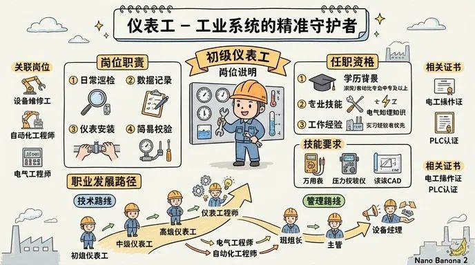 仪表工 - 工业系统的精准守护者，设备运行的智能保障