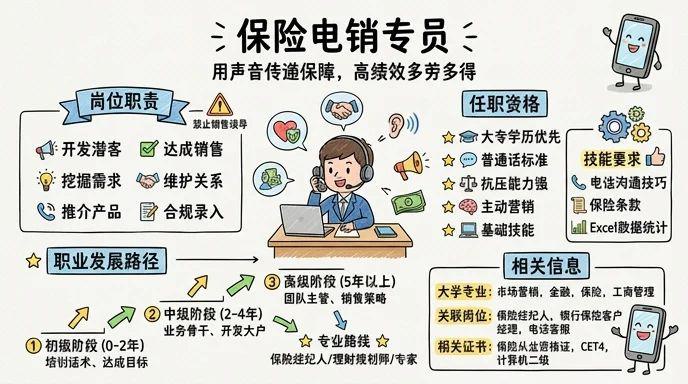 保险电销 - 用声音传递保障，高绩效多劳多得