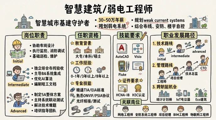 智能大厦/综合布线/安防/弱电 - 智慧城市基建的守护者：年薪30-50万的技术新贵