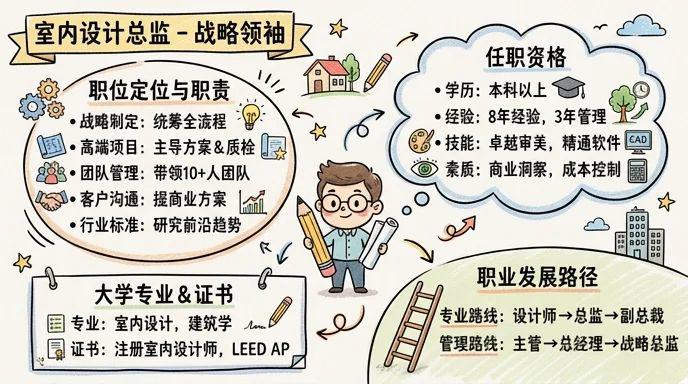 室内设计总监 - 年薪百万的设计战略领袖，打造空间美学新标杆