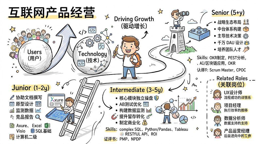 互联网产品经理 - 连接用户与技术，驱动产品增长