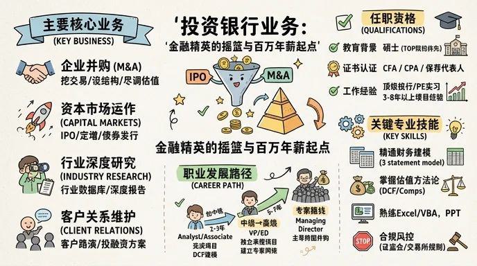 投资银行业务 - 金融精英的摇篮，年薪百万的起点