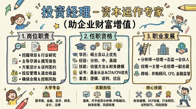 投资经理 - 资本运作专家，助企业财富增值