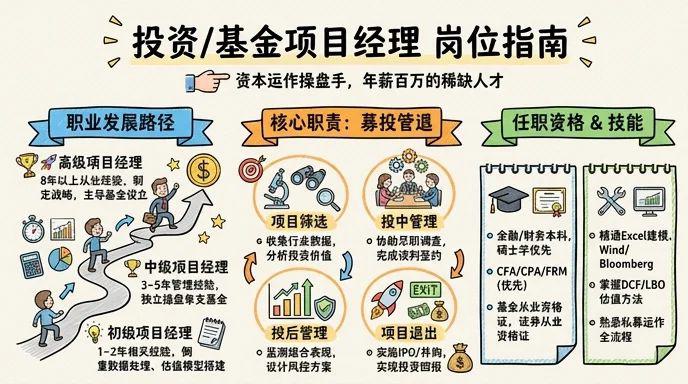 投资/基金项目经理 - 资本运作的操盘手，年薪百万的稀缺人才