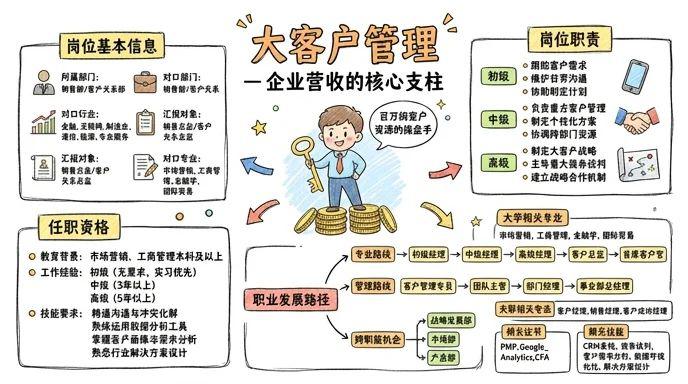 大客户管理 - 百万级客户资源的操盘手，企业营收的核心支柱