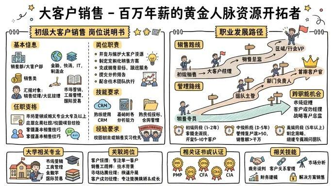 大客户销售 - 百万年薪的黄金人脉资源开拓者