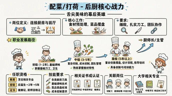 配菜/打荷 - 后厨核心战力，舌尖美味的幕后英雄