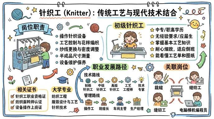 针织工 - 传统工艺与现代技术结合的匠心岗位