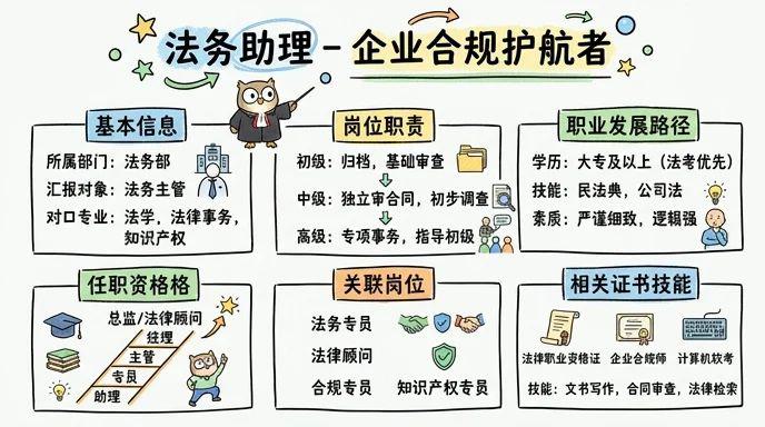 法务助理 - 企业合规护航者，法律风险第一道防线