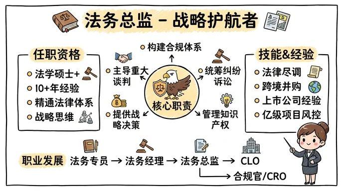 法务总监 - 掌舵企业法律合规，年薪百万的战略护航者