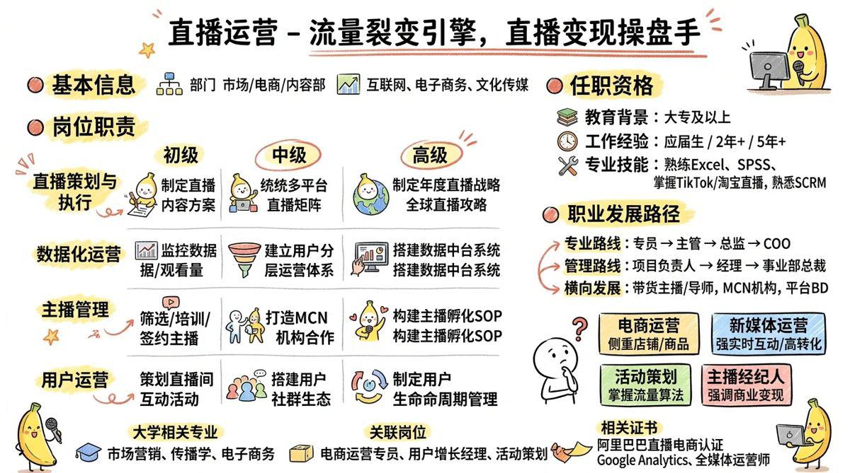直播运营 - 流量裂变引擎，直播变现操盘手