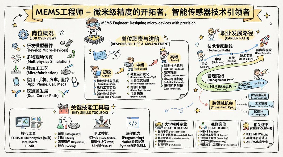 MEMS工程师 - 微米级精度的开拓者，智能传感器技术引领者
