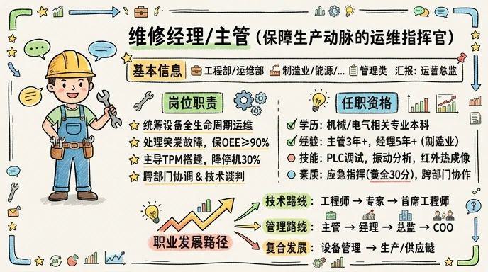 维修经理/主管 - 保障生产动脉的运维指挥官
