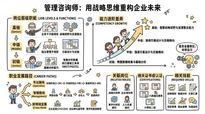 管理咨询师 - 用战略思维重构企业未来，年薪百万的高含金量岗位