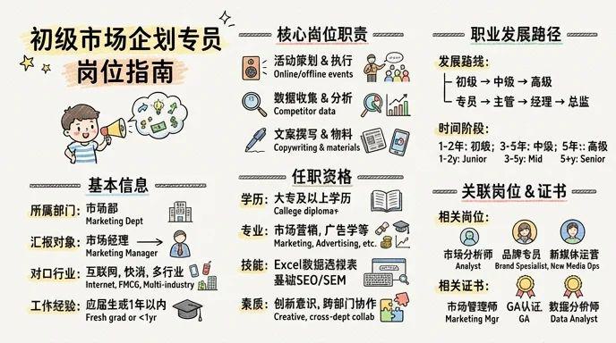 市场企划专员 - 品牌增长的幕后推手，创意落地的最佳实践者