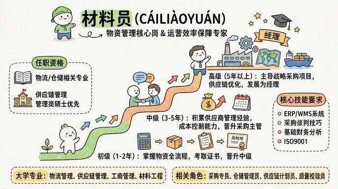材料员 - 物资管理核心岗，企业运营效率保障专家