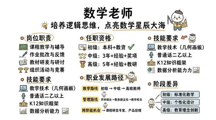 数学老师 - 培养逻辑思维，点亮数学星辰大海