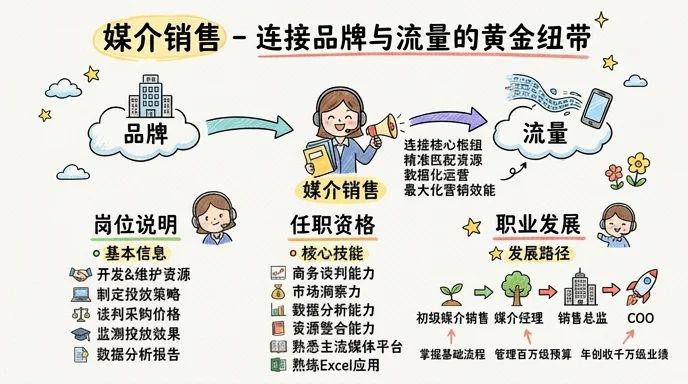 媒介销售 - 连接品牌与流量的黄金纽带