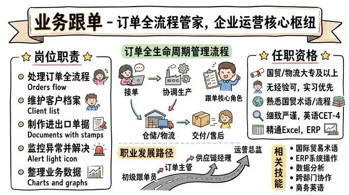 业务跟单 - 订单全流程管家，企业运营核心枢纽