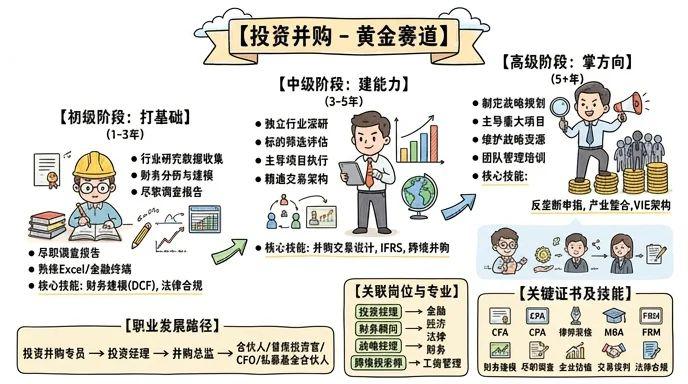 投资并购 - 资本运作高手，年薪百万的黄金赛道