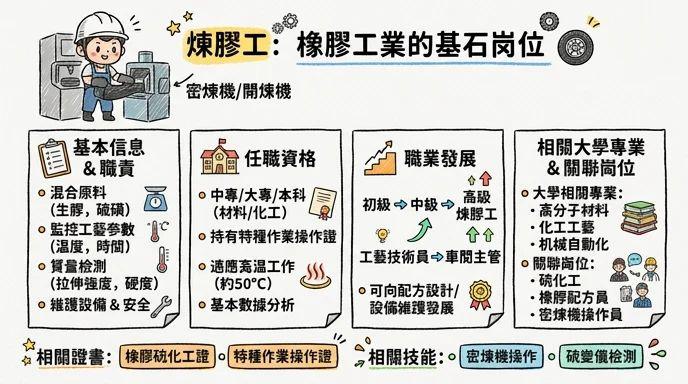炼胶工 - 橡胶工业的基石岗位，掌握核心工艺技术