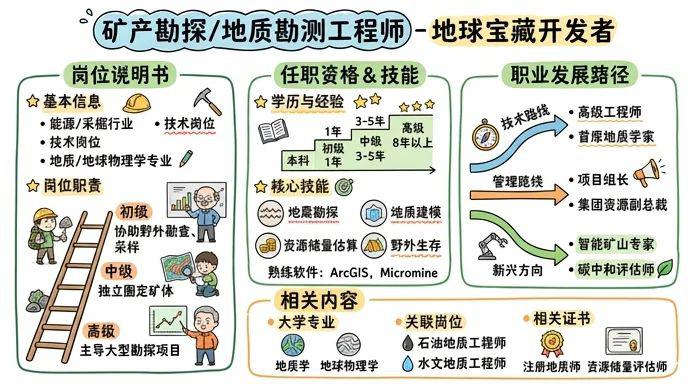矿产勘探/地质勘测工程师 - 年薪百万的资源开发者，掌握地球宝藏的钥匙