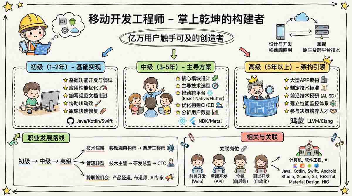 移动开发工程师 - 掌上乾坤的构建者，亿万用户触手可及的创造者