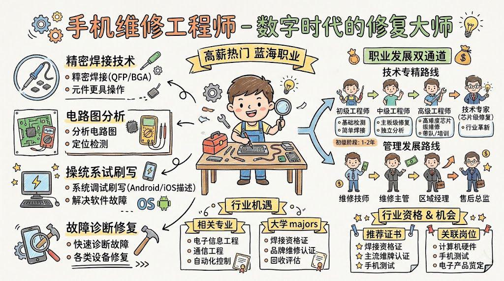 手机维修 - 数字时代的修复大师，高薪热门的蓝海职业