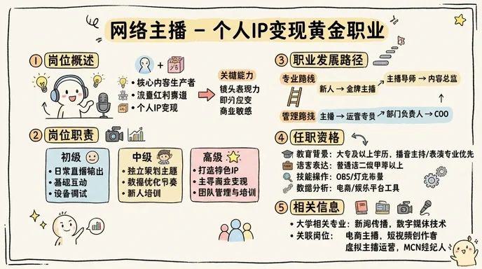 网络主播 - 流量红利的造星赛道，个人IP变现的黄金职业