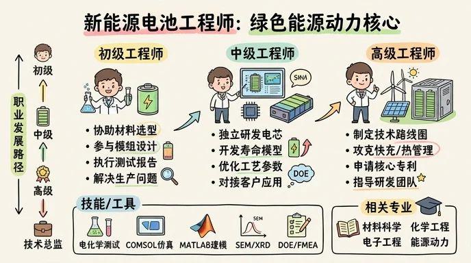 新能源电池工程师 - 引领绿色能源革命，打造未来动力核心