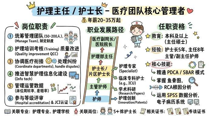 护理主任/护士长 - 医疗团队核心管理者，年薪20-35万起