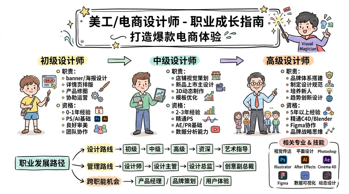 美工/电商设计师 - 视觉魔法师，打造爆款电商体验