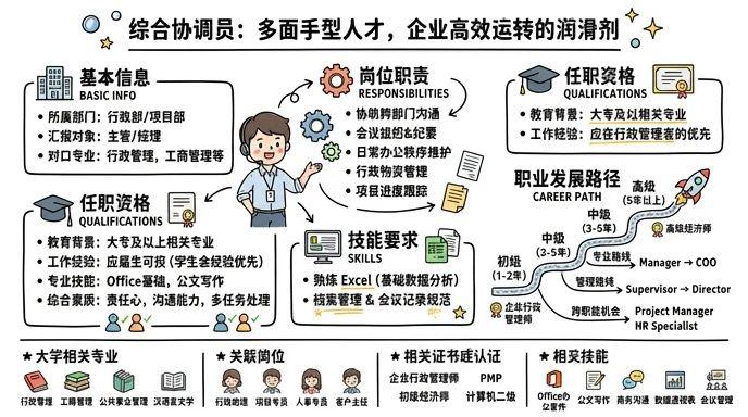 综合协调员 - 多面手型人才，企业高效运转的润滑剂
