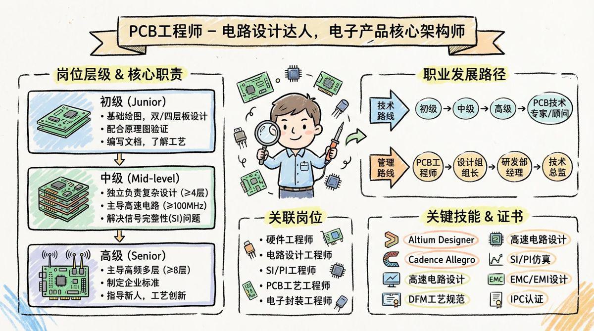 PCB工程师 - 电路设计达人，电子产品核心架构师