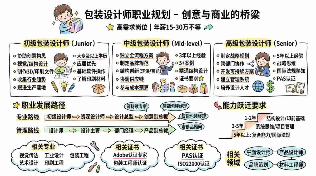 包装设计 - 创意与商业的桥梁，年薪15-30万不等的高需求岗位