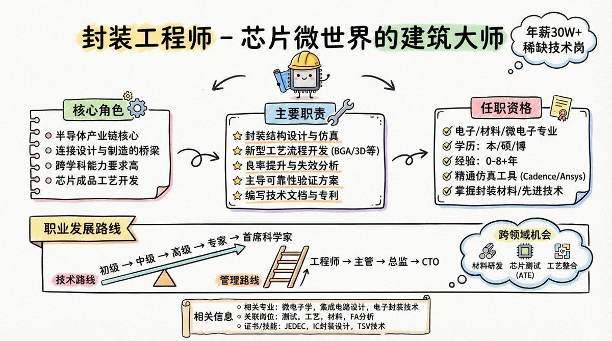 封装工程师 - 芯片微世界的建筑大师，年薪30W+的稀缺技术岗