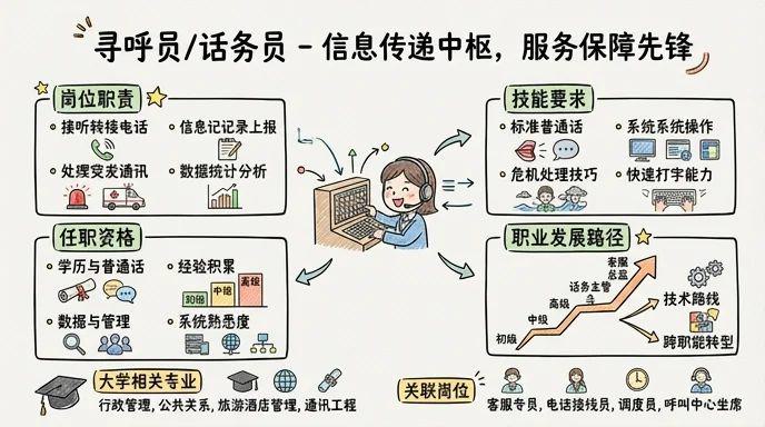 寻呼员/话务员 - 信息传递中枢，服务保障先锋