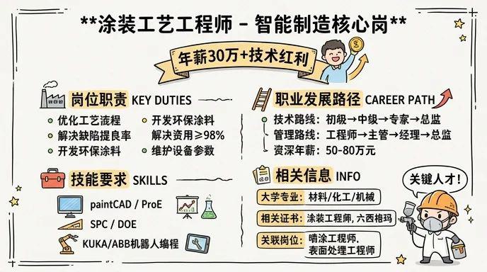 涂装工艺工程师 - 智能制造核心岗，年薪30万+技术红利