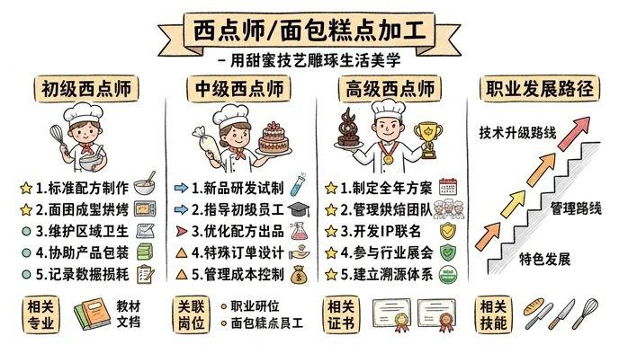 西点师/面包糕点加工 - 用甜蜜技艺雕琢生活美学