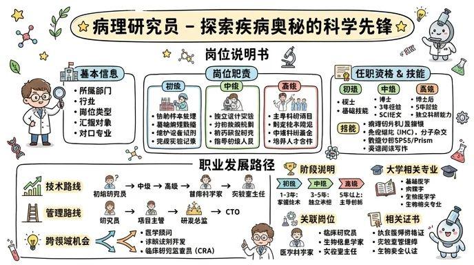 病理研究员 - 探索疾病奥秘的科学先锋