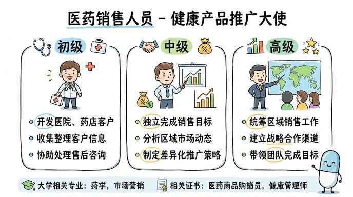 医药销售人员 - 健康产品推广大使，年入百万的成长赛道