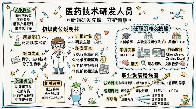 医药技术研发人员 - 新药研发先锋：守护人类健康的科技引擎