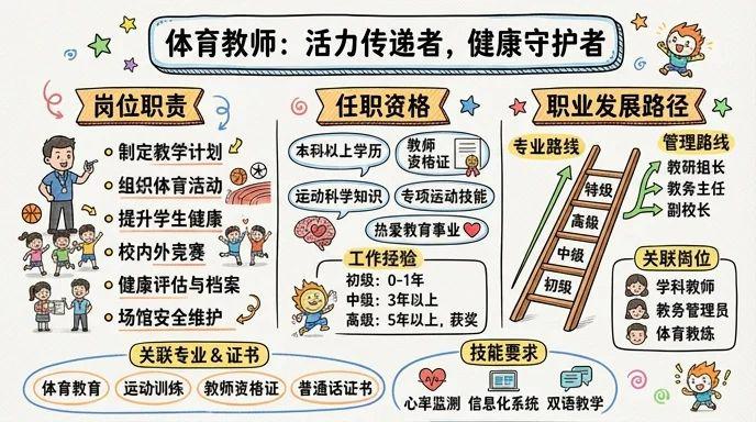体育教师 - 活力传递者，健康守护者
