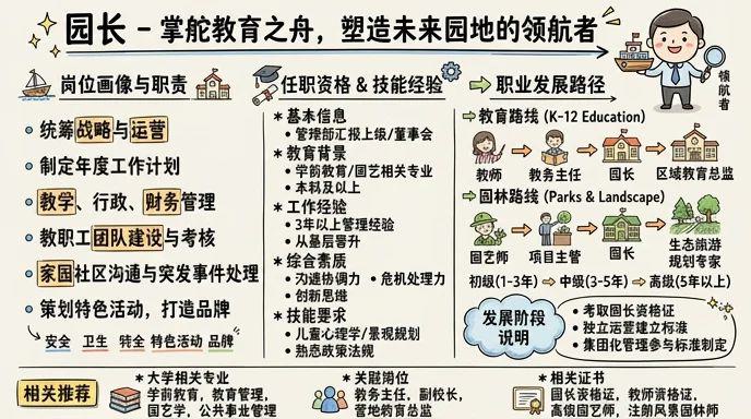 园长 - 掌舵教育之舟，塑造未来园地的领航者